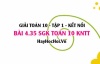 Bài 4.35 SGK Toán 10 tập 1 Kết nối tri thức